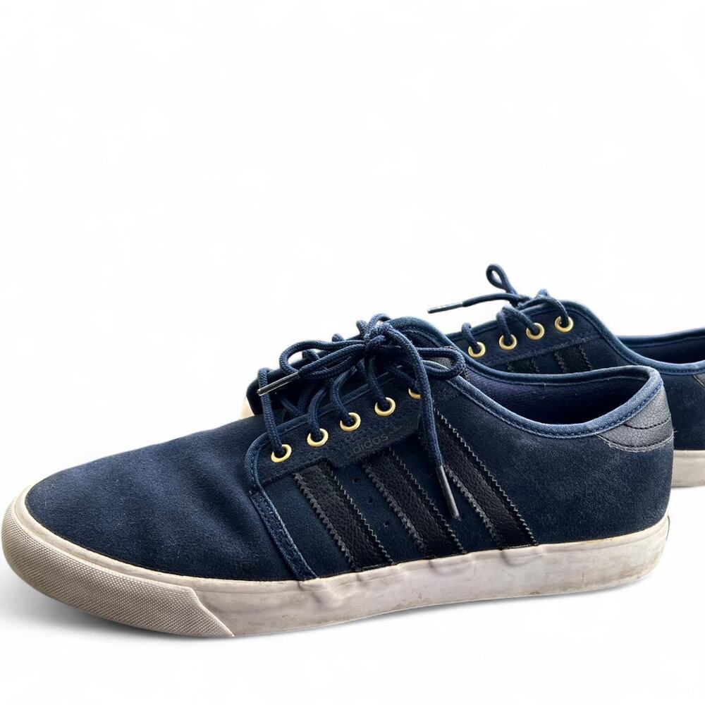 Adidas blue and black sneakers